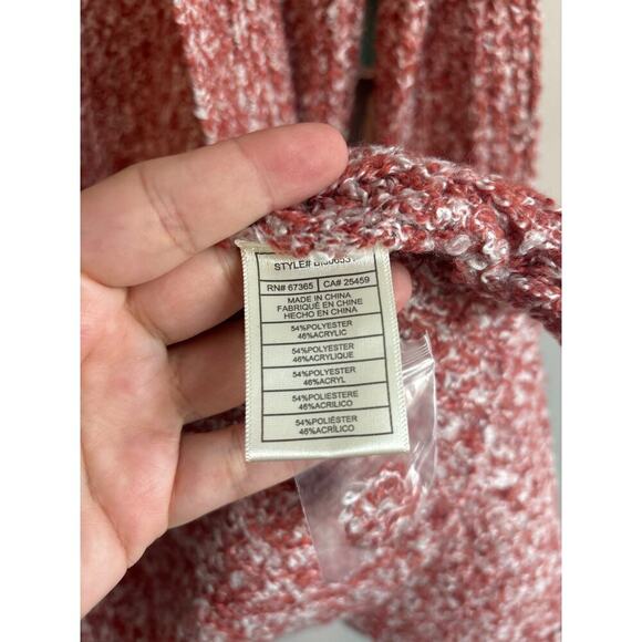 NWT Steve Madden Odetta Open Pocket Cardigan In Salmon Size Small - Picture 4 of 6